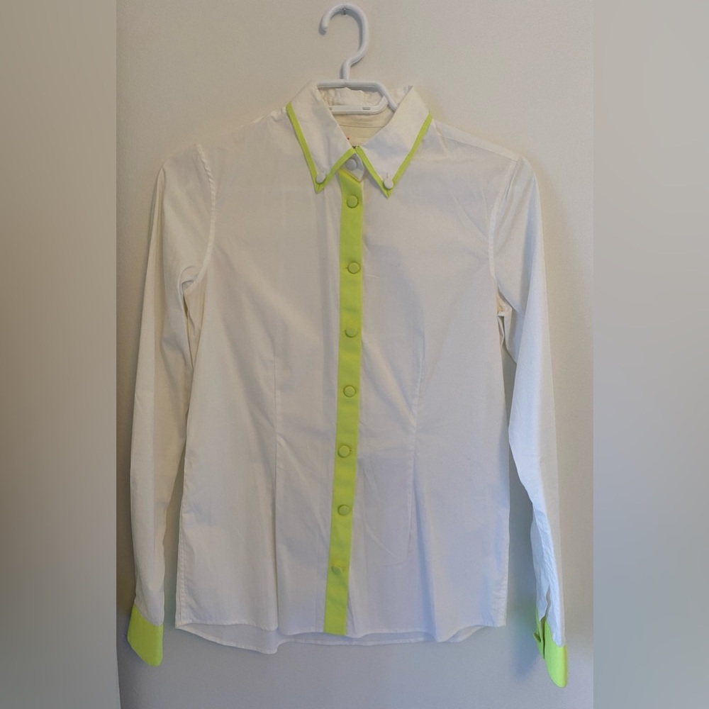 Pink Tartan blouse with neon trim